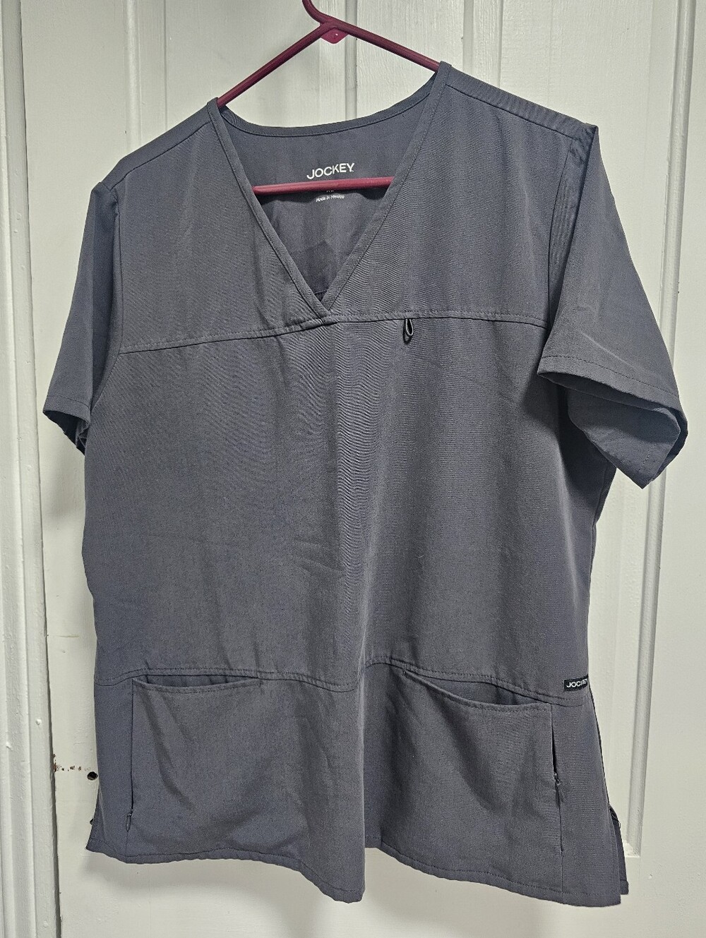 Jockey Gray V-Neck Medical Scrub Top